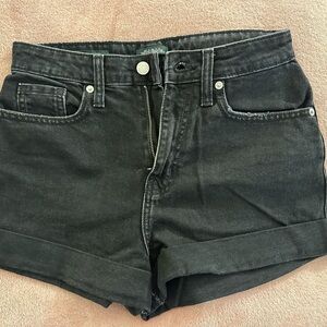Wild Fable High-Waisted Mom Black Denim Shorts Size 0/25R